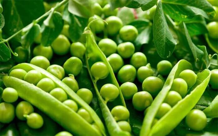 Vous pouvez inclure des pois dans le menu pour la pancréatite.